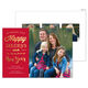 Red Happy Holidays and New Year Foil Photo Cards Image 4 of 6